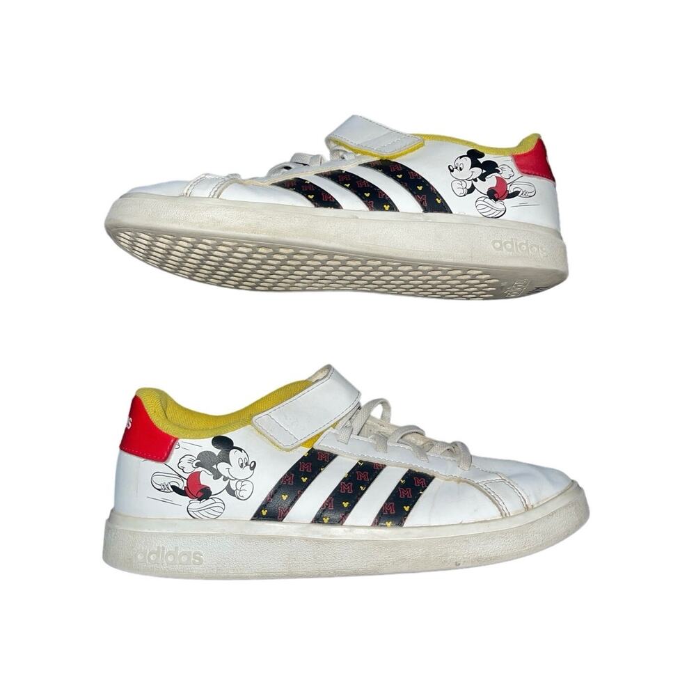 Adidas Disney Mickey Mouse Grand Court Kids Tennis Shoes Size 5